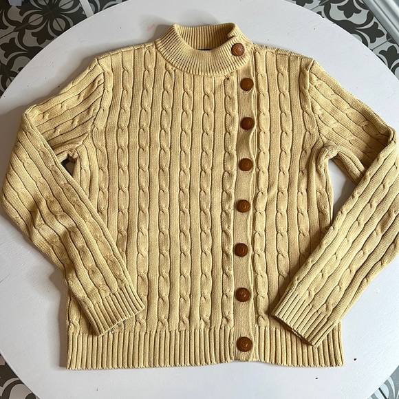 🎉HP🎉Lauren Ralph Lauren petite button sweater - Picture 1 of 5